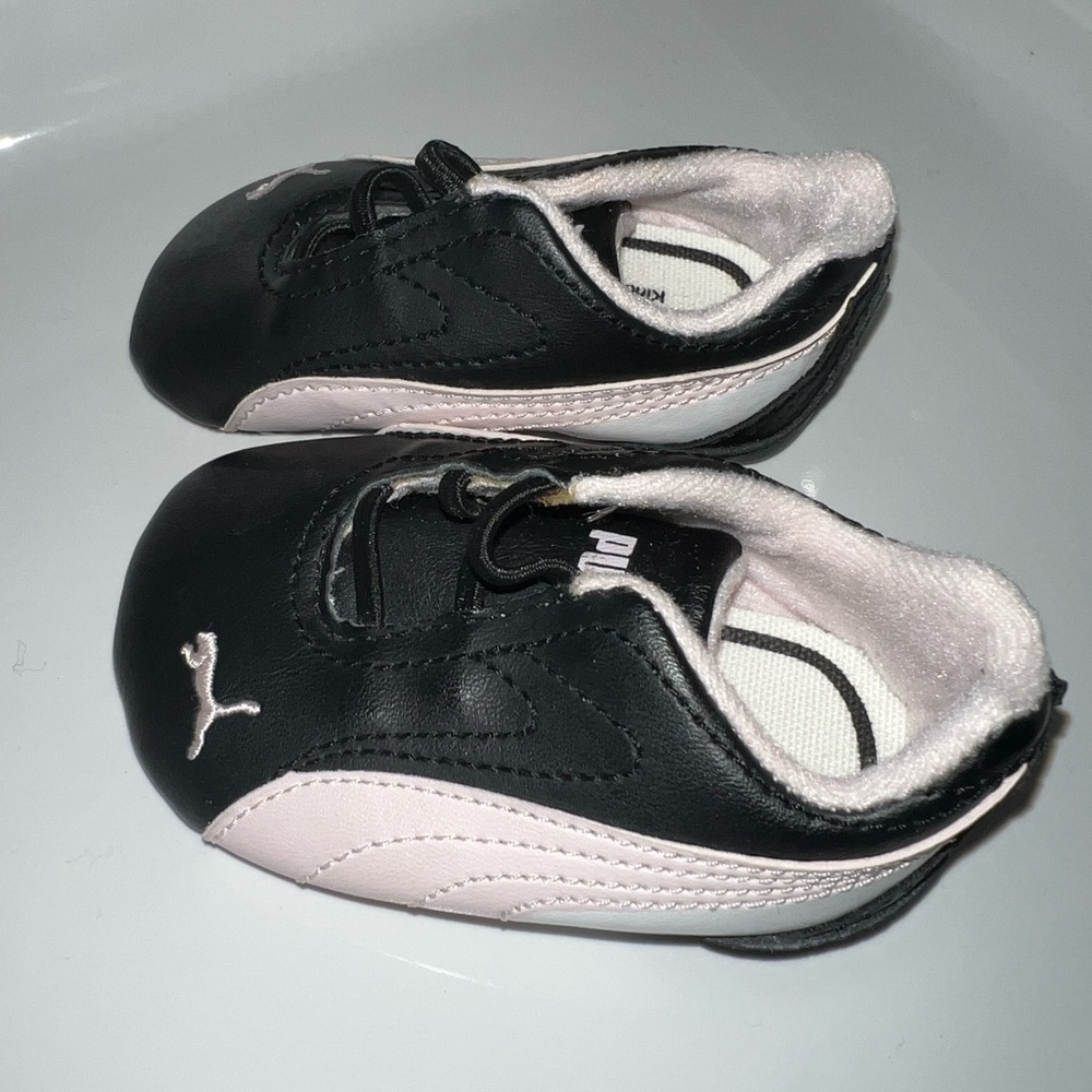 Puma Black and Light Pink Infant Walker Shoes